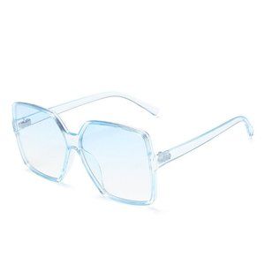 Transparent Blue Frame Blue Lens Large Square Oversized Sunglasses SALE 2 FOR 15